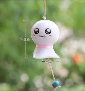 晴天娃娃陶瓷风铃挂饰日式创意女生生日礼物情侣卧室铃铛挂件客厅