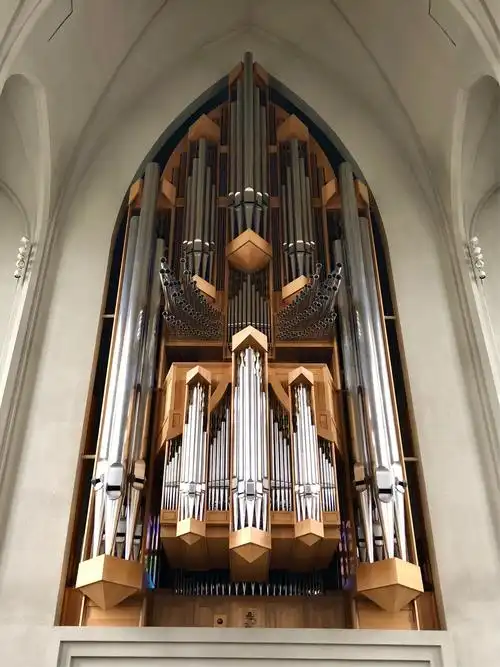 大教堂里的巨大的管风琴