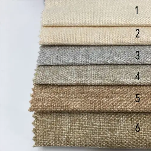 企飞纺织【新品】厂家直销亚麻布 素色仿麻布 沙发面料
