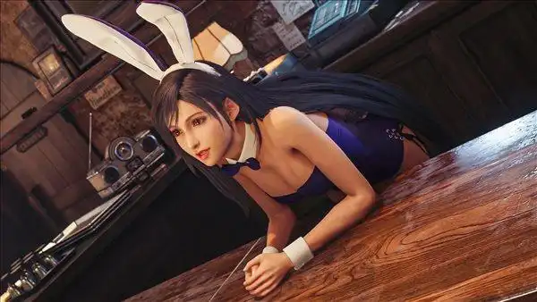 《最终幻想7:重制版》兔女郎mod 哦,这谁顶得住啊  第2张