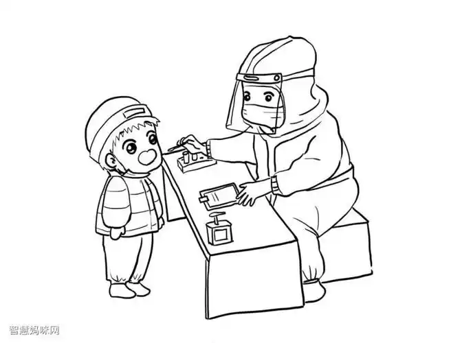 步骤1:核酸检测简笔画