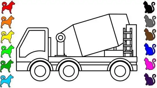 儿童画汽车简笔画洒水车类