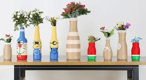 9.废弃饮料瓶变为花瓶