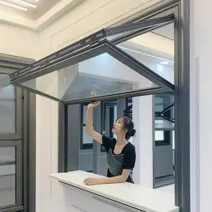 定制阳台铝合金自动折叠窗封阳台神器全自动上下折叠省力省空间