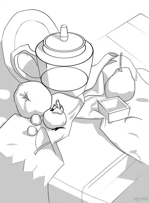 作业:学原画要不要学素描之组合静物素描画法训练 - rh-6-233 静凛