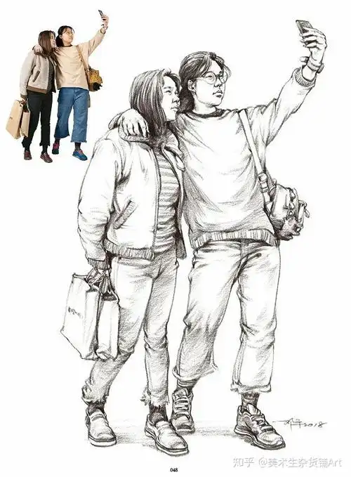 78干货来啦 联考考人物速写组合的快看过来吧~- - 知乎