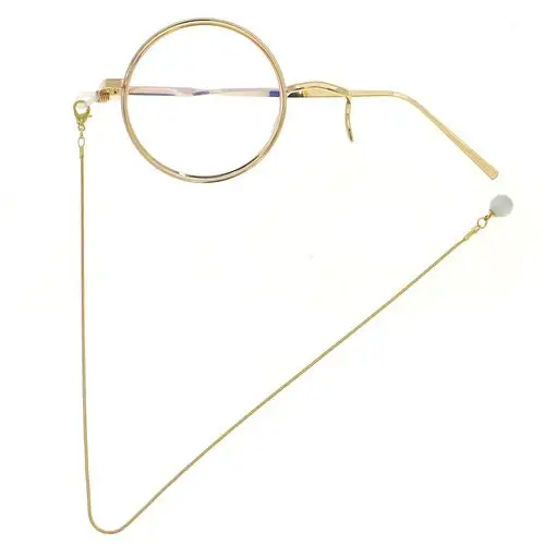 单片眼镜顾昀单边单框男女学生英伦复古风不锈钢天然猫眼石眼镜链