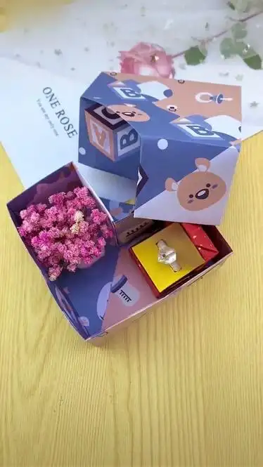 做个爱心礼物盒子同学过生日或者送女朋友告白不要太精致关键做着不难