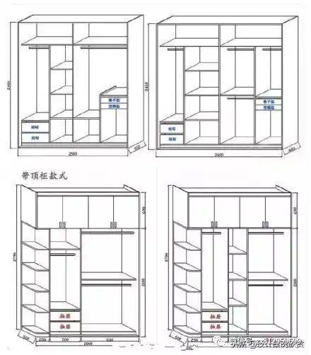 常用衣柜内部结构设计图