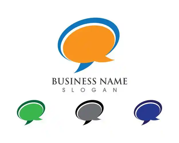 矢量聊天对话框的标志设计