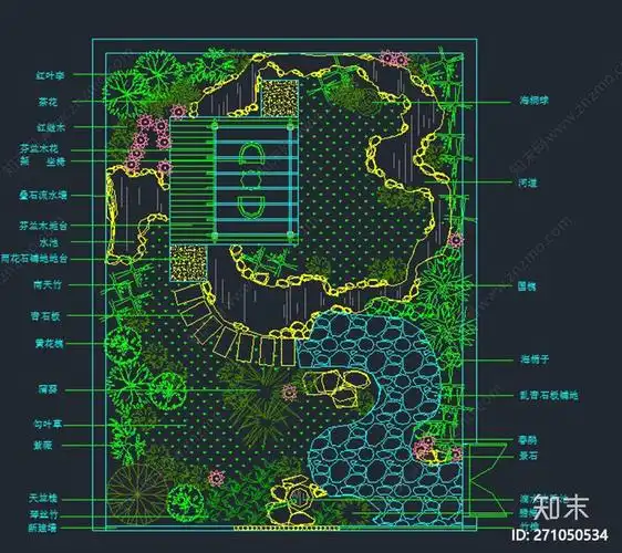 花园庭院景观绿化组图施工图下载