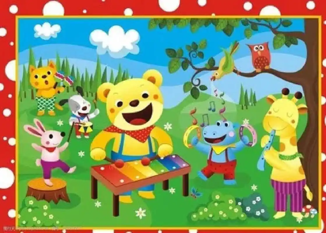 看图写话 动物表演会 一天早上,动物园里人山人海,聚满了各种各样的