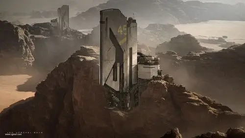 战争机器 无人机 科幻基地_cg艺术欣赏,cg插画,cg作品欣赏,高清原画