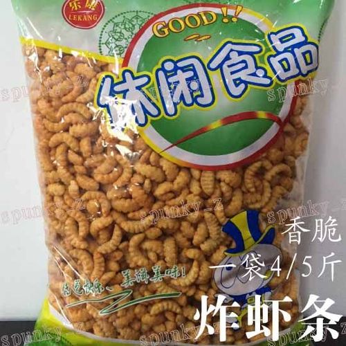 包邮好吃的炸虾条零食休闲膨化食品香辣小吃散装毛毛虫