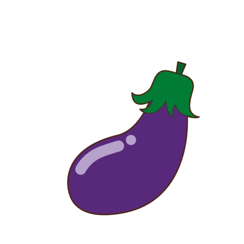 可爱小清新水果蔬菜茄子免扣元素