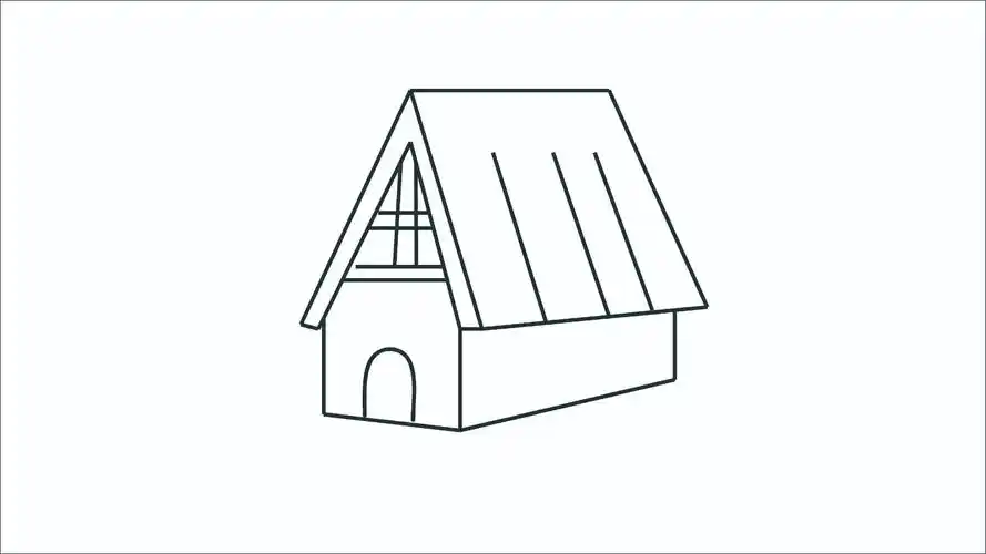 木屋的简单画法