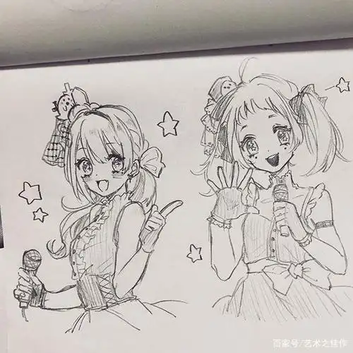 铅笔手绘美少女,超级可爱,求抱走