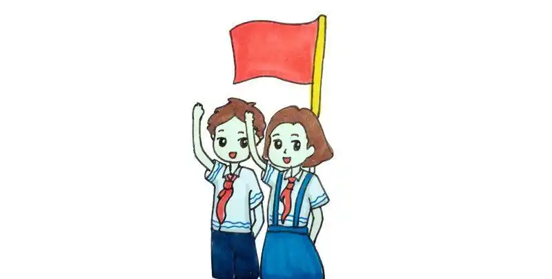 每天学一幅简笔画升国旗简笔画的画法