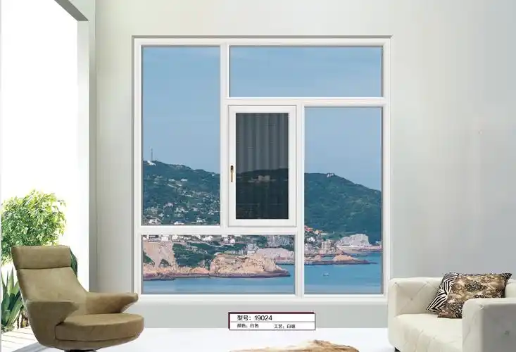 68/118断桥平开窗-白色的效果图