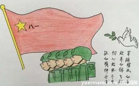 教育 儿童才艺 简笔画八一建军节图片绘画儿童画大全建军节是中国军人