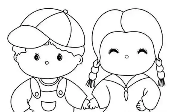 朋友简笔画图片欣赏