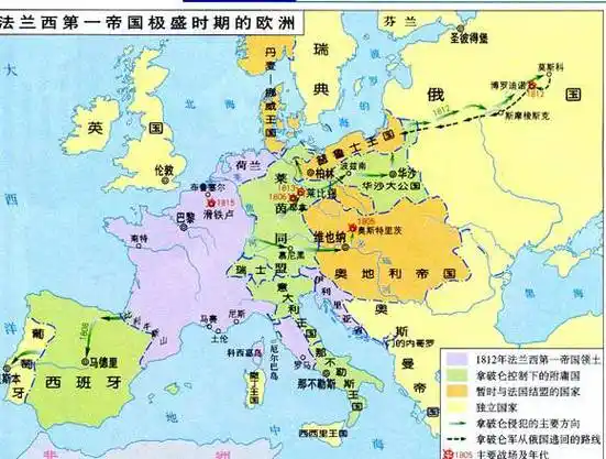 法兰西第一帝国地图,法国地图高清中文版