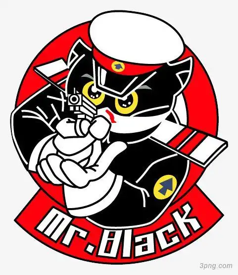 黑猫警长矢量图