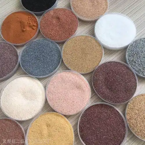 矿产供应彩砂外墙真石漆用 20-40目 80-120目黄色彩砂