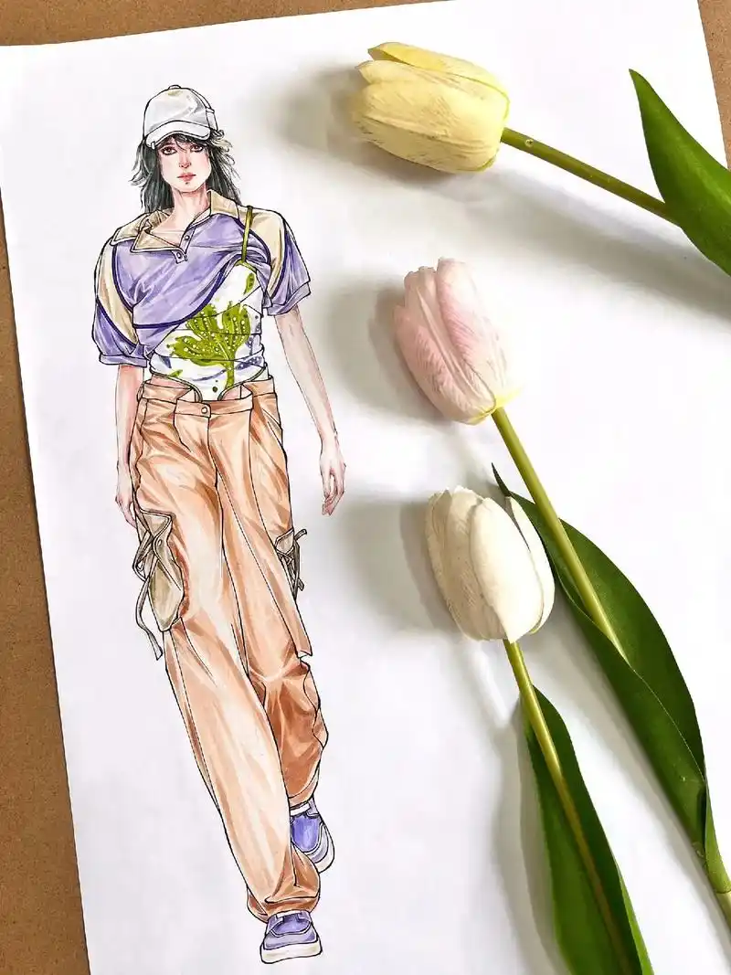 服装设计考研之夏季休闲装.#服装设计手绘 #服装效果图 #时 - 抖音