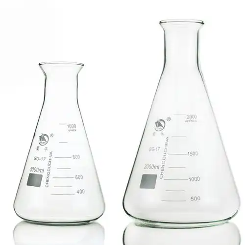 蜀牛三角烧瓶1000ml 敞口三角烧瓶 厂家发高硼硅喇叭口锥形瓶1l