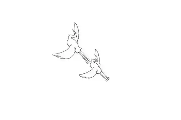 一行白鹭上青天简笔画怎么画图片