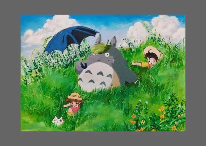 油画棒龙猫简要步骤