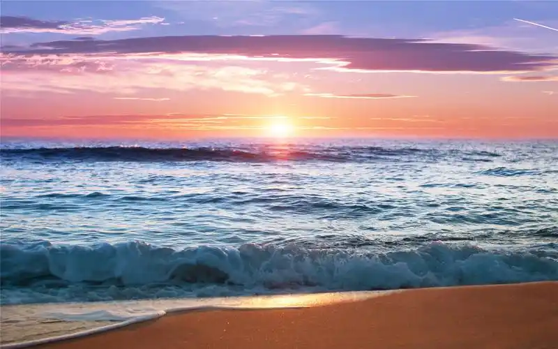 壮观美丽的海上日出自然风景桌面壁纸下载