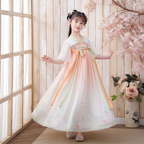 00  古装短袖旗袍童装中国风公主连衣裙￥352.