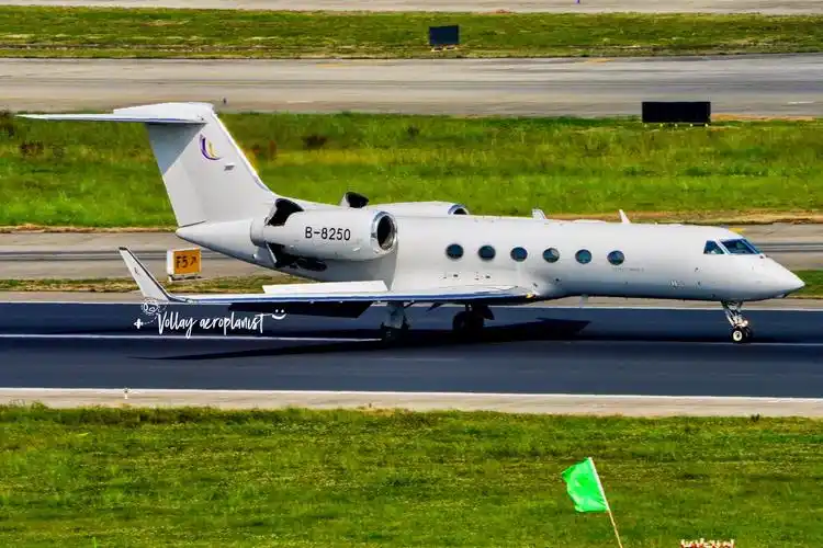 凌空飞行家:价值两个多亿的金鹿航空的湾流g450公务机#航空 #私人飞机