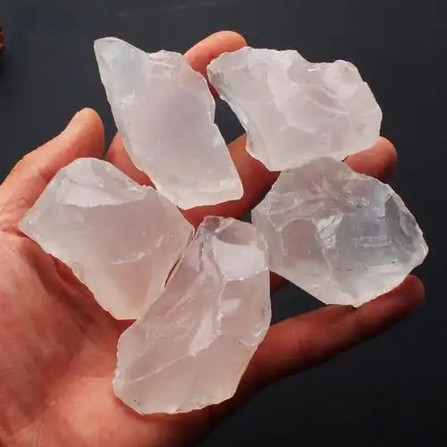 安居天然冰晶原石摆件乳白色水晶矿石毛料雕刻料练手能量饰物每斤