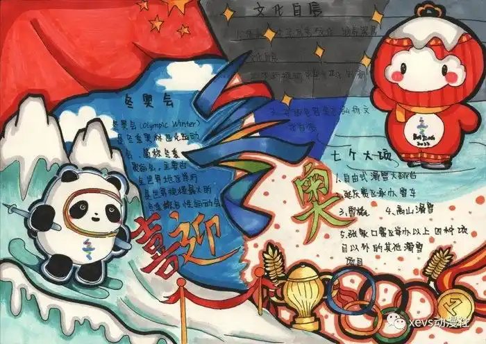北京冬奥会手抄报图片大全(精选10张) - 小学生北京冬奥会宣传画