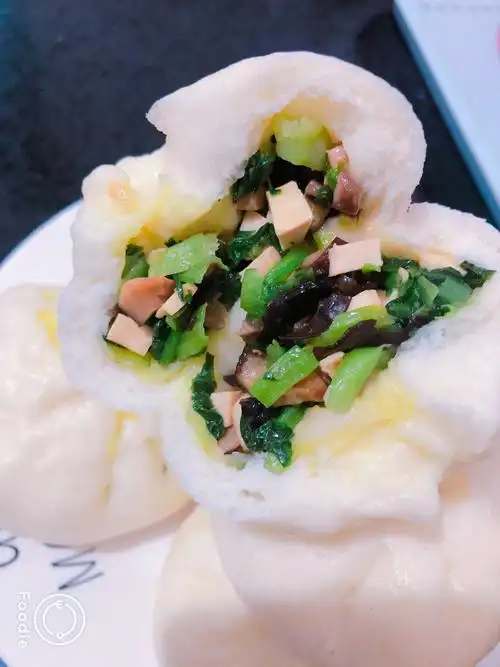青菜香菇包(苏式净素菜包)
