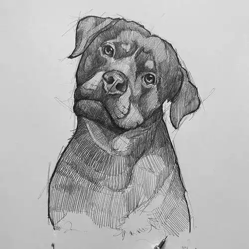 线条清晰的自动铅笔素描,带辅助线!_smdsart_网络_素材