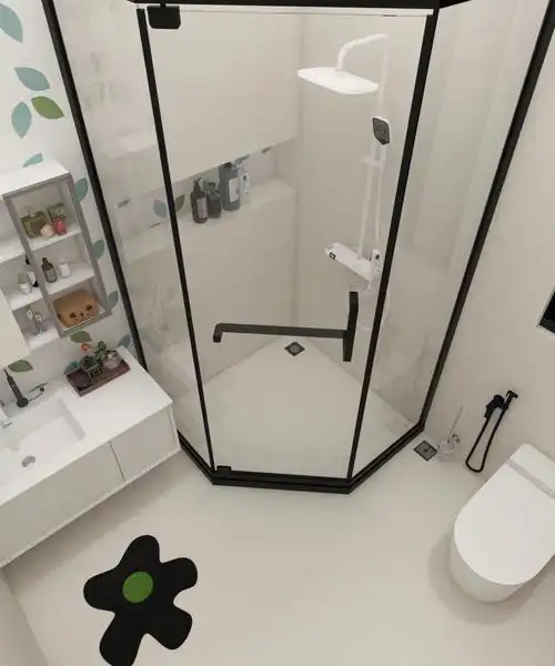 正方形小浴室打造干湿分离大空间