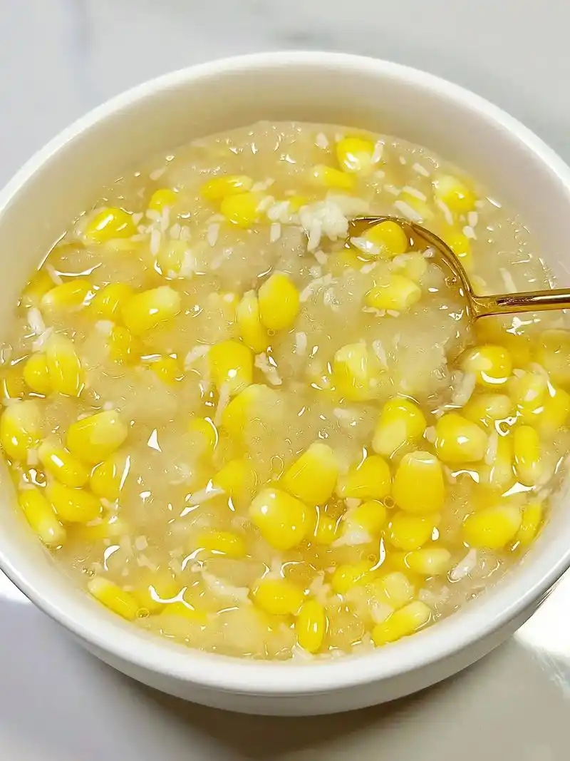 女孩子夏天一定要多喝点!酒酿玉米银耳羹,简单又好喝玉米香 - 抖音