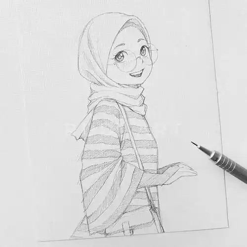 人物_素描_插画