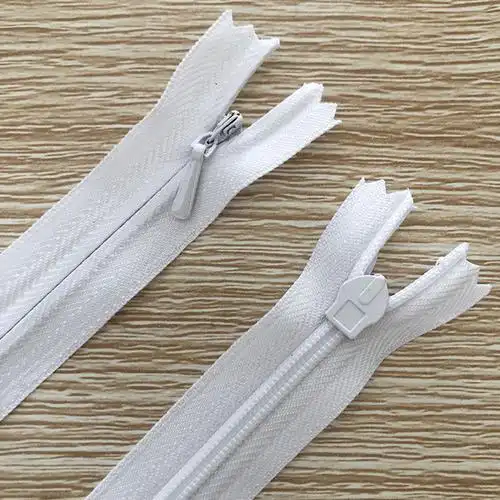 白色加厚4号净长40cm隐形拉链 高档服装服饰配套辅料 4号隐形拉链