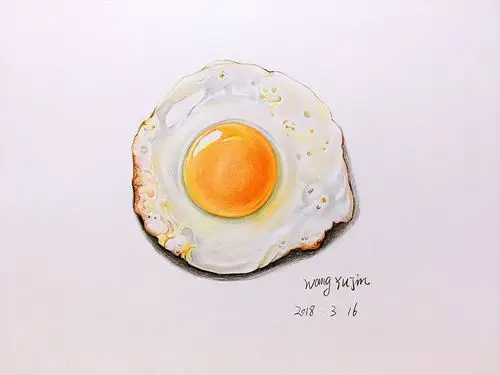 彩铅荷包蛋