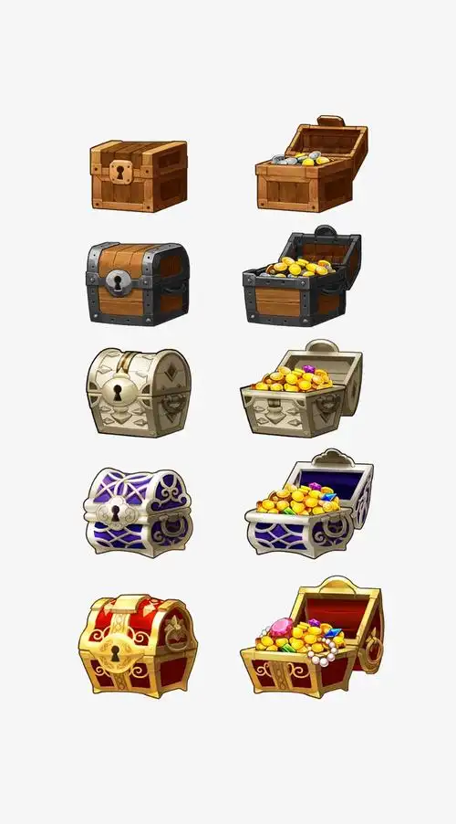 3d游戏宝箱素材