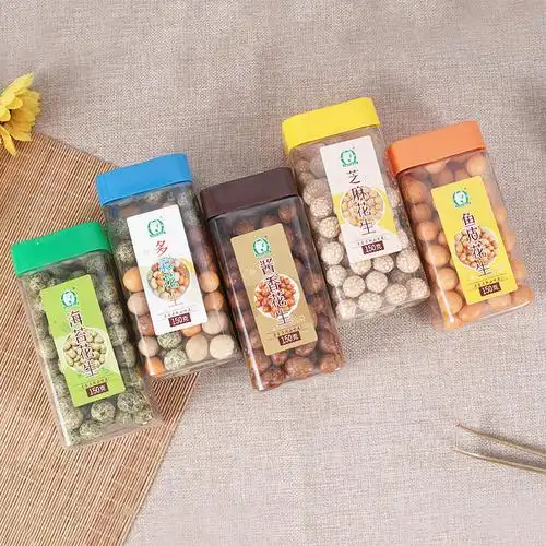 洲道多味花生罐装鱼皮芝麻海苔酱香花生米香酥美味小包装厂家批发