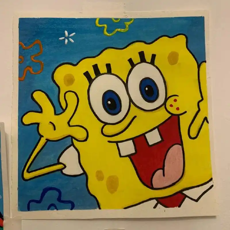 解锁一张海绵宝宝|线稿|过程|简笔画