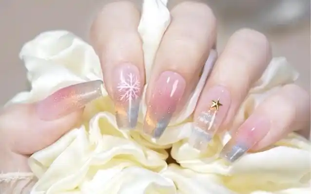 氛围圣诞雪花美甲展示来啦