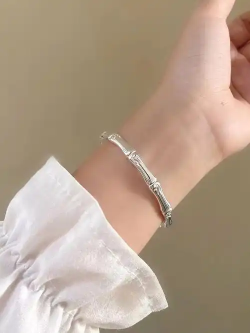 妈呀心都化了75这竹节手镯颜值太高了