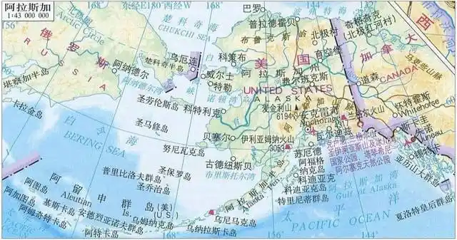 阿拉斯加 地图